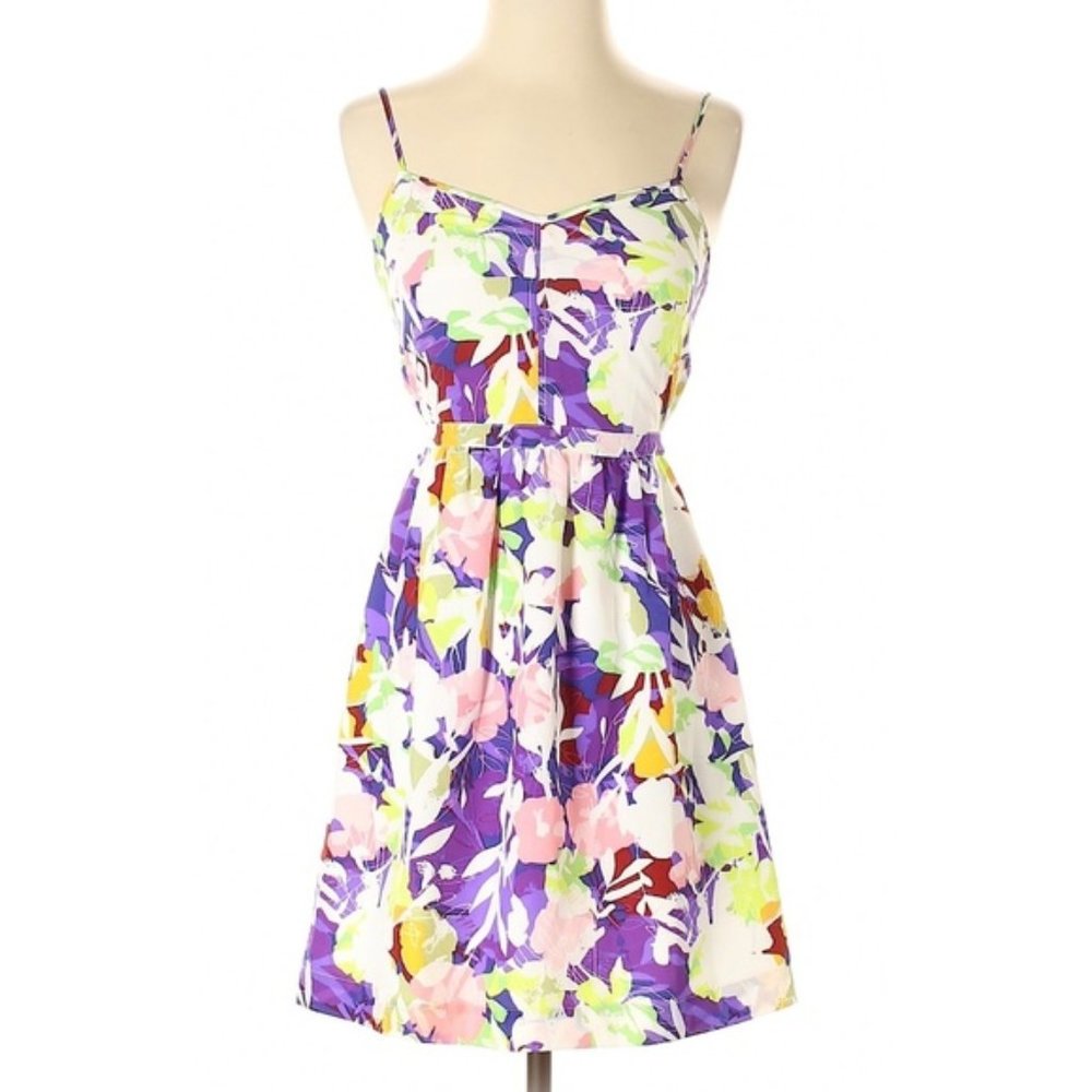 J.CREW Floral Printed Seaside Cami Fit Flare Dress